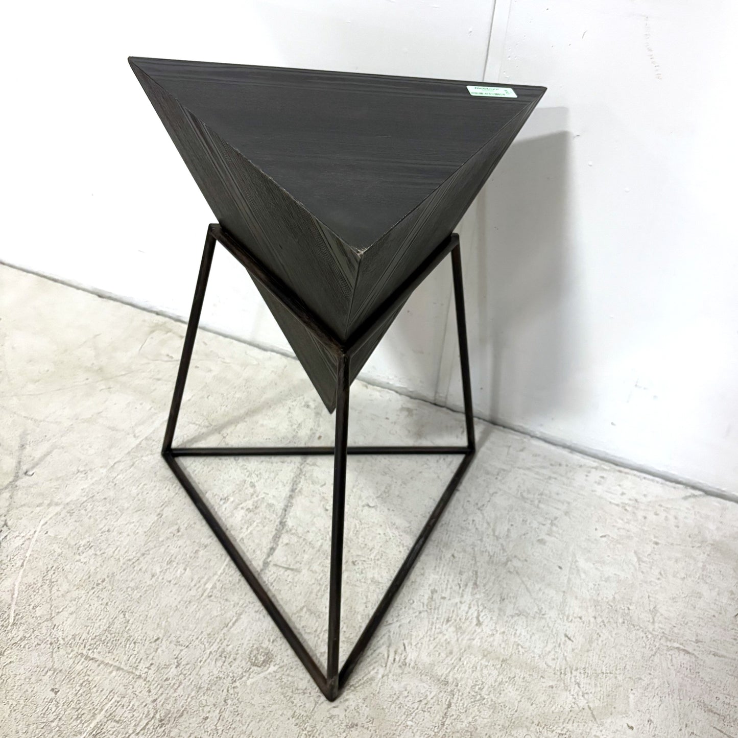 Geometric Inverted Pyramid Accent Table