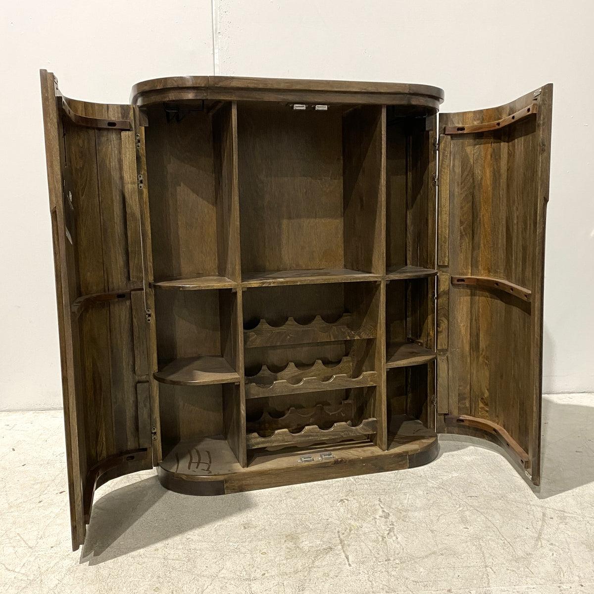 Medium Brown Bar Cabinet