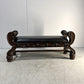 Traditional Carved Dark Wood Accent Bench