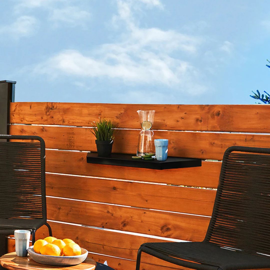 Black Outdoor Shelves