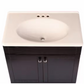 Bath Vanity in Java Oak with Solid Surface Vanity Top in Wheat with Wheat Sink