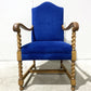 Late 19th- Century William & Mary style Walnut Fauteuil Armchair