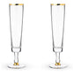 Glass Champagne Flutes (Set of 2)