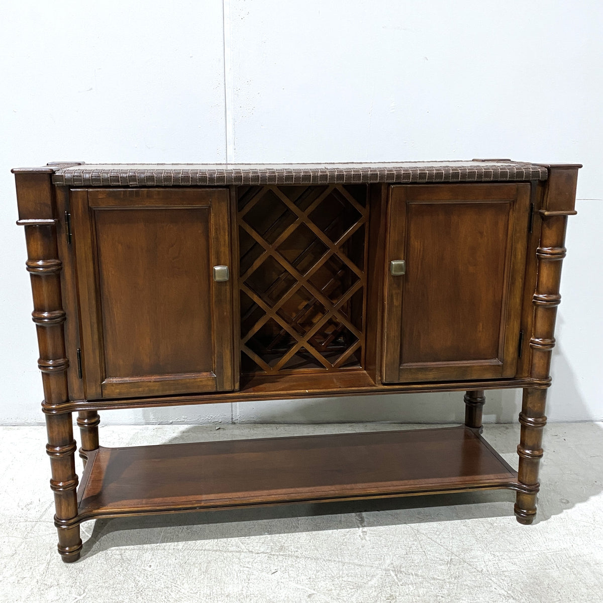 Wine Cabinet with Dark Brown Finish