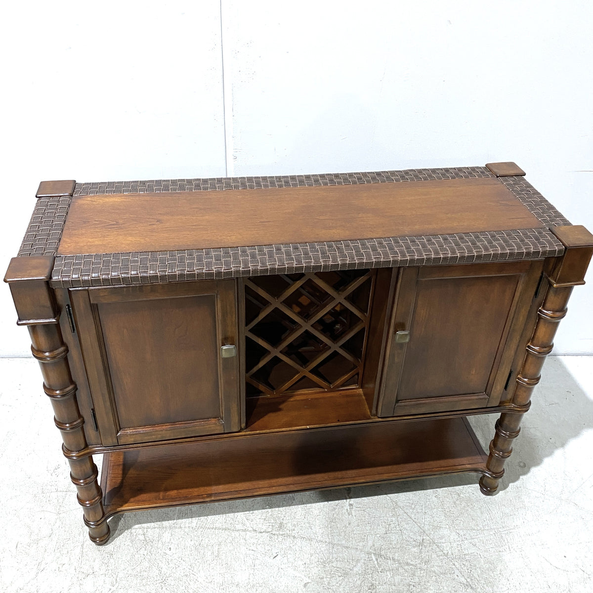 Wine Cabinet with Dark Brown Finish