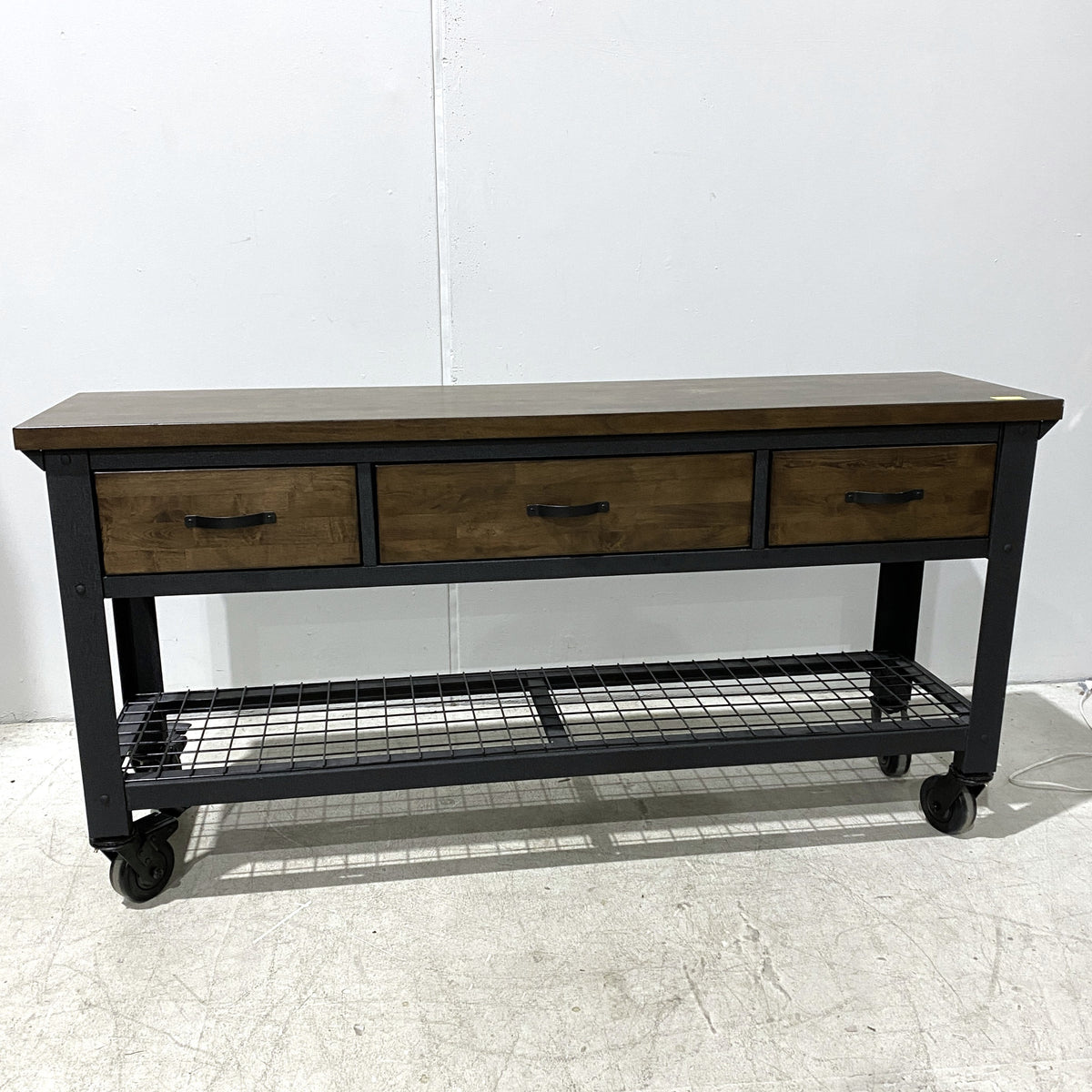 3-Drawer Rolling Industrial Workbench