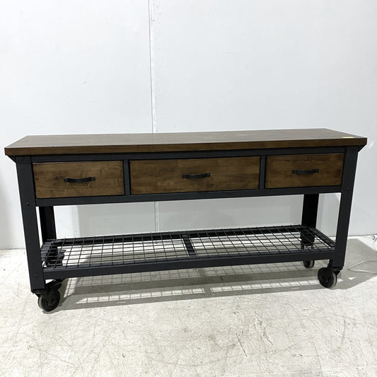 3-Drawer Rolling Industrial Workbench