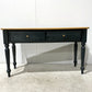 Two- Drawer Rustic Writing Table (Dark Green)