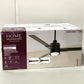 Adjustable Indoor/Outdoor Matte Black LED Ceiling Fan with Remote