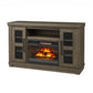 54" Media Console Infrared Electric Fireplace in Honey Ash