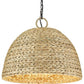 21" Pendant Ceiling Light in Woven Sweet Grass