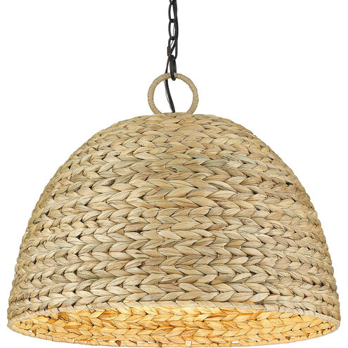 21" Pendant Ceiling Light in Woven Sweet Grass