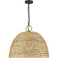 21" Pendant Ceiling Light in Woven Sweet Grass