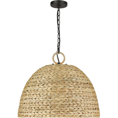 21" Pendant Ceiling Light in Woven Sweet Grass