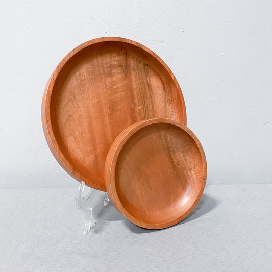 2-Piece Wood Tray Set