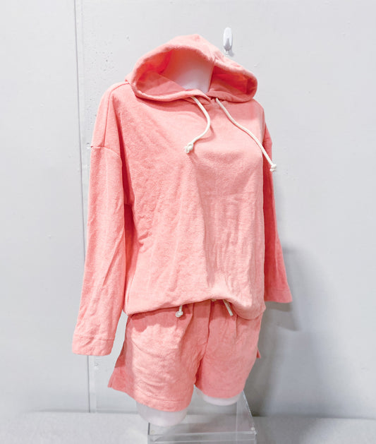 Women's Peach Pajama Set (Size Large)