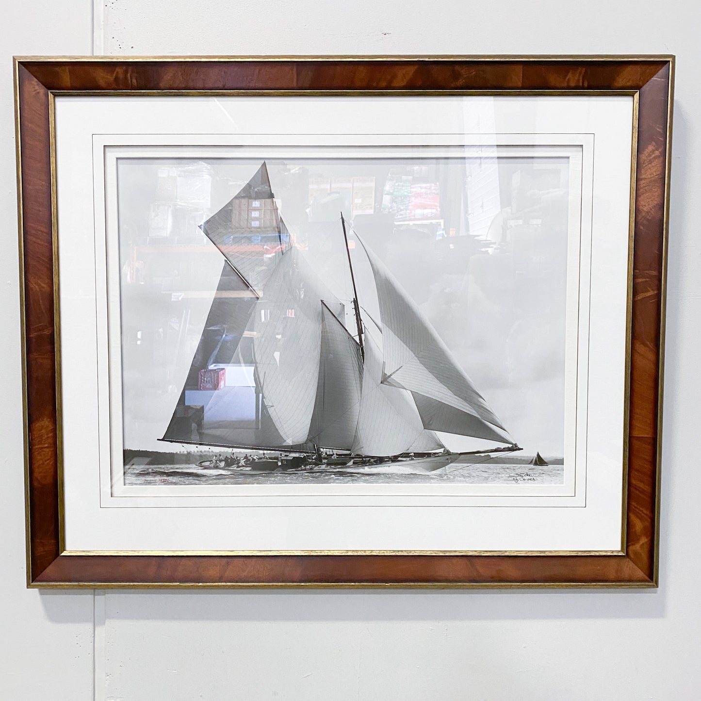 Black and White Sailboat Print