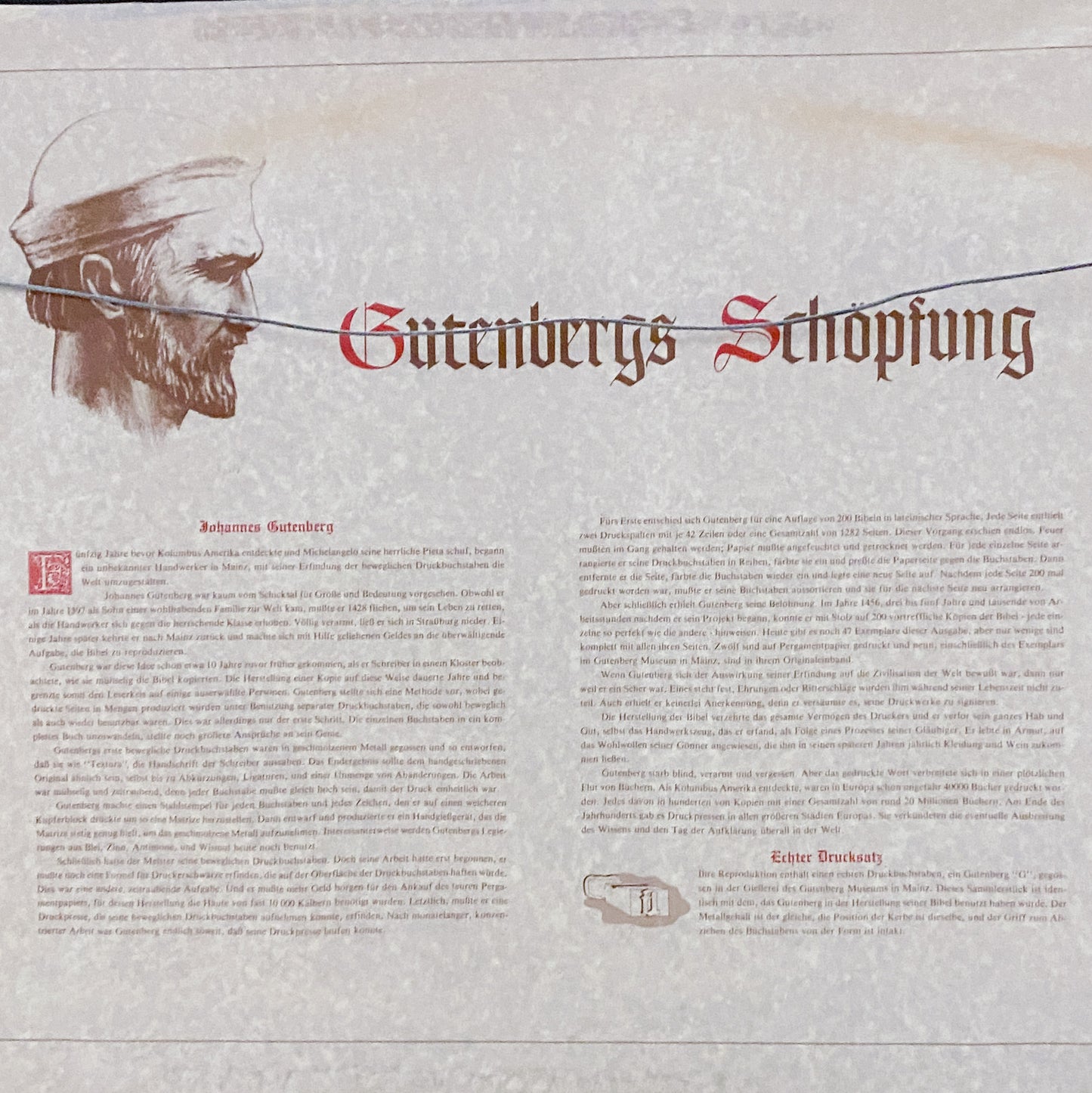 Framed Gutenbergs Schopfung- Print Shop