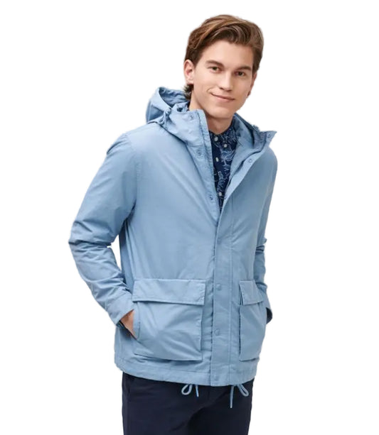 Gap Bunda Nylon Anorak Blue Men's Jacket- Size Large