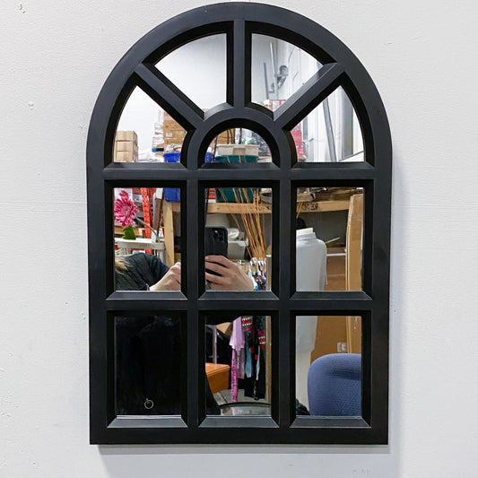 Black Window Style Mirror