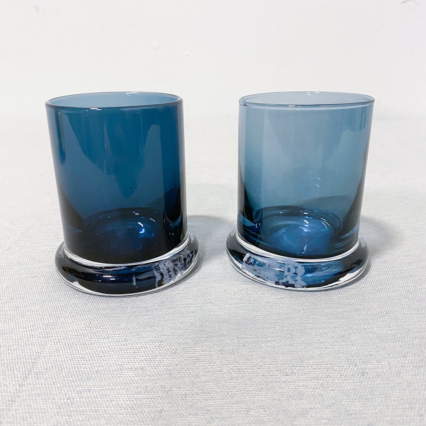 Blue Glass Candle Holder (Set of 2)
