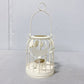 White Birdcage Tealight Candle Holder