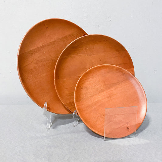 3-Piece Wood Plate Set