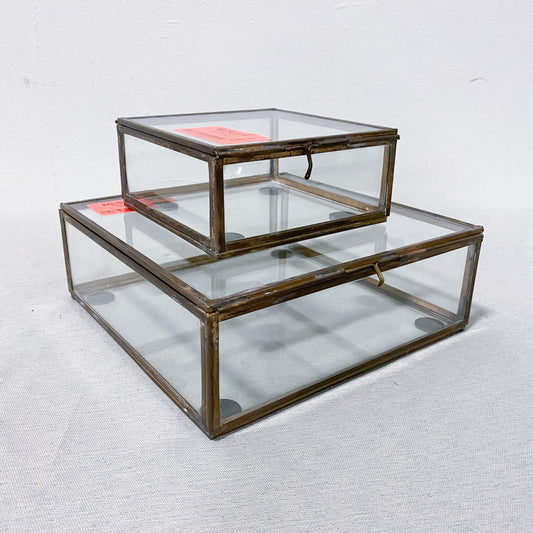 Glass Jewelry/Display Box (Set of 2)