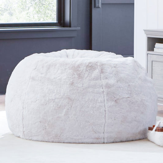 Polar Bear Faux Fur Beanbag Slipcover