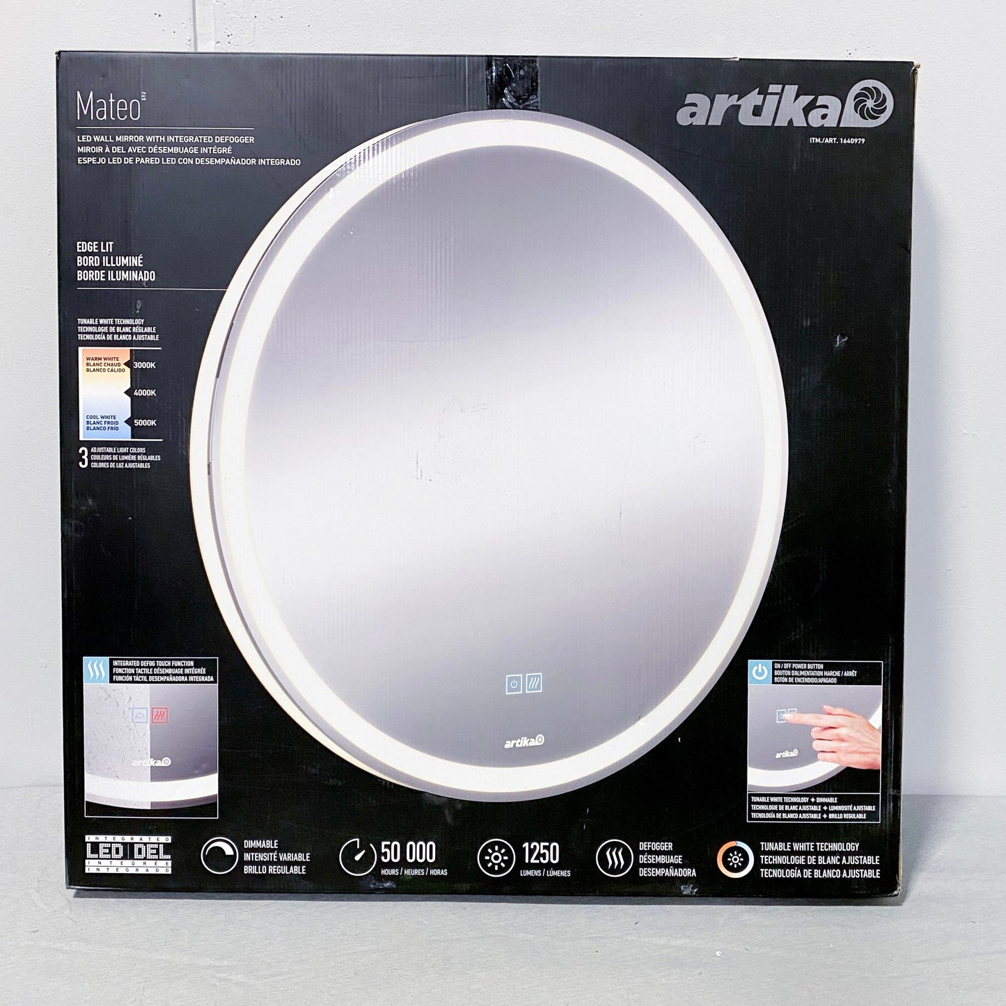 Anti-Fog Round LED Wall Mirror