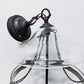 Hanging Colonial Bell Glass and Metal Light