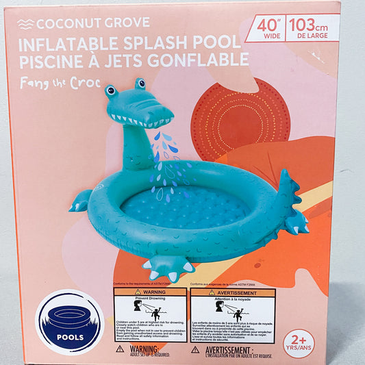 Crocodile Inflatable Kids Splash Pool