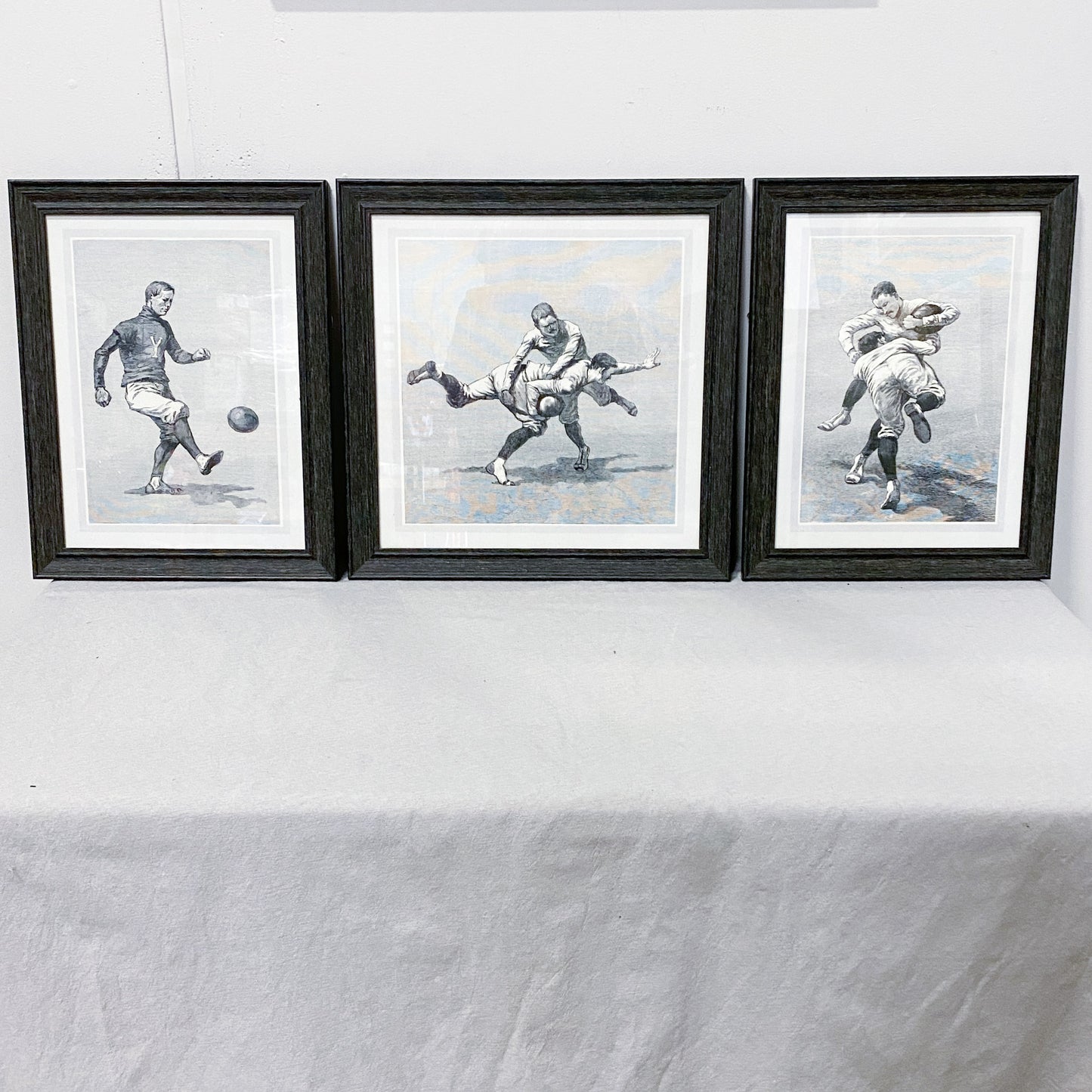 Vintage Football Techniques Print Art (Set of 7)