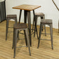 Rustic Metal Backless Barstools