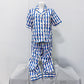 Women's Blue and Teal Polka Dot Pajama Set (Size Small)