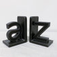 Faux Leather A & Z Bookends (set of 2)