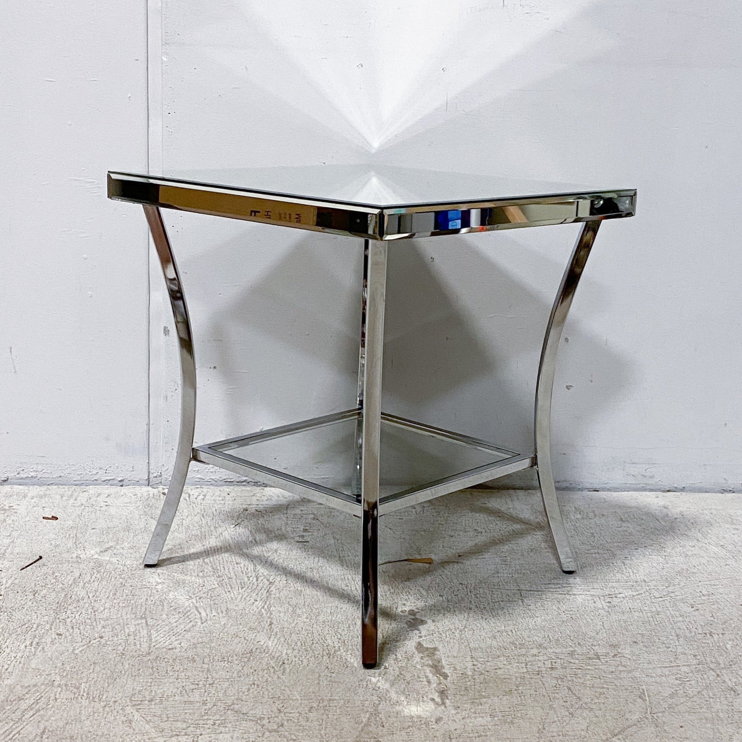 Contemporary Mirrored End Table