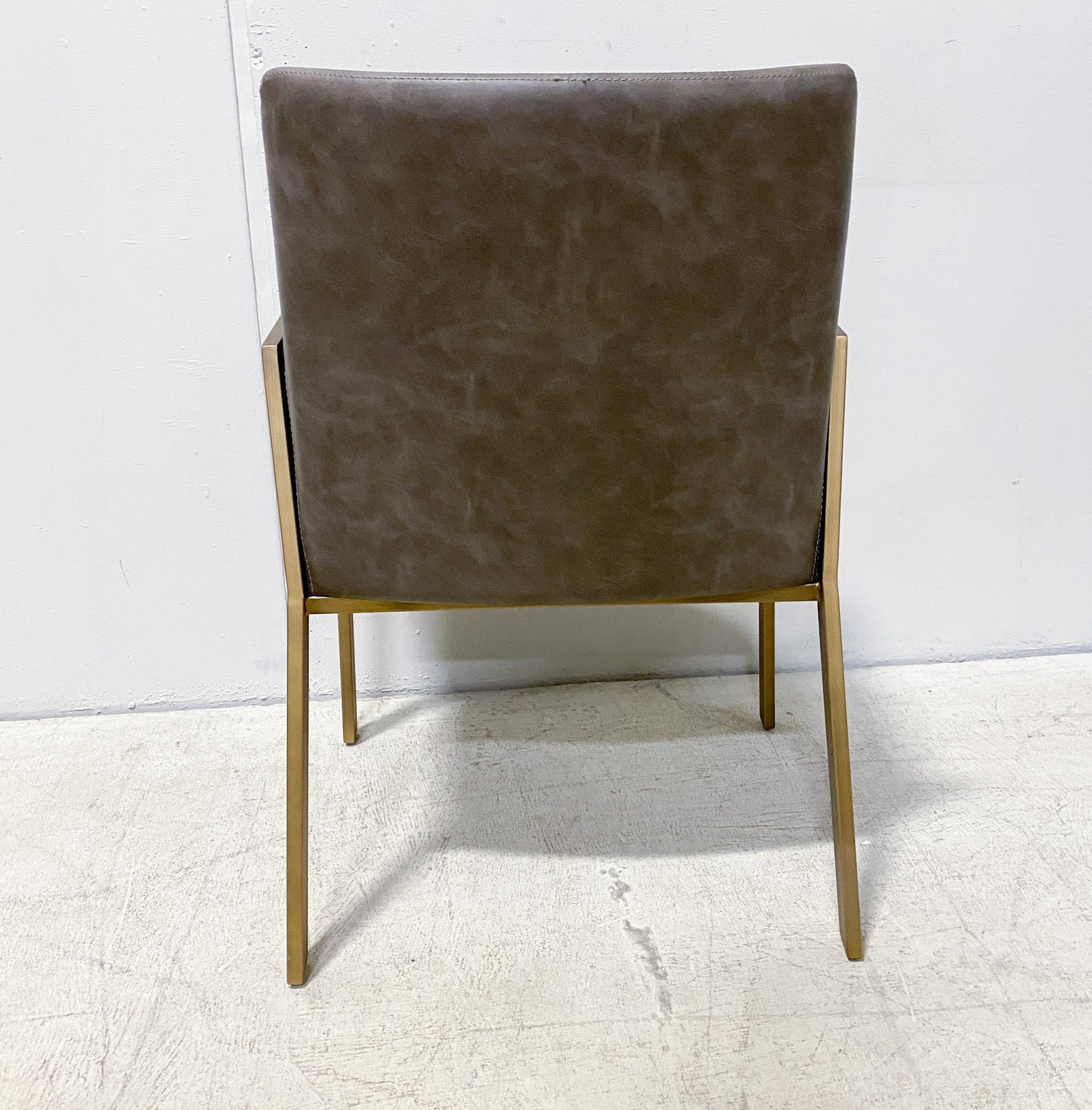 Modern Bernadette Dining Arm Chair Faux Leather