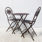 3 Piece Foldable Metal Oval Bistro Set