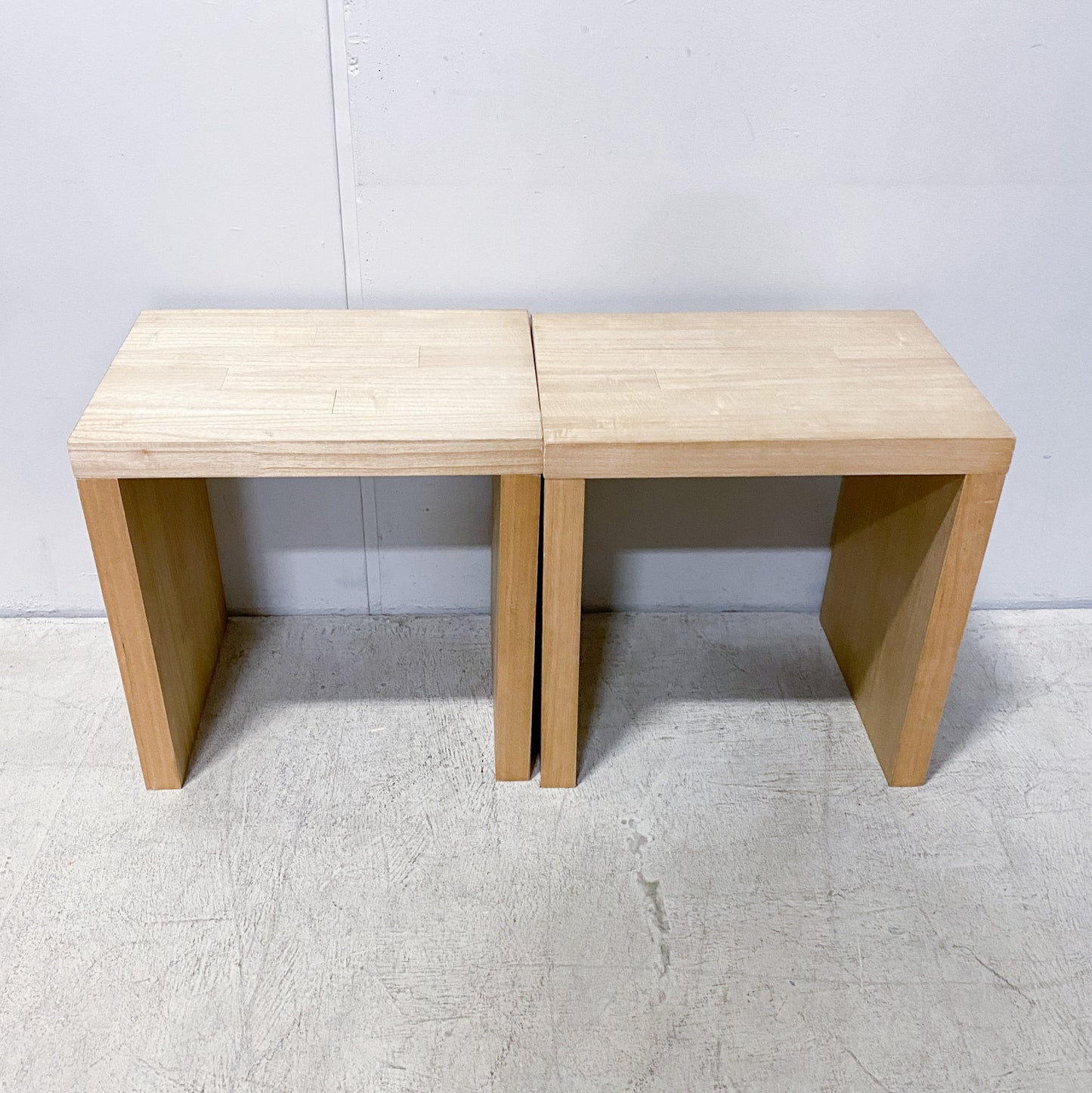 Natural Wood Side Tables (set of 2)