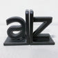 Faux Leather A & Z Bookends (set of 2)