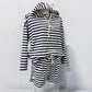 Women's Navy and Cream Stripped Pajama Set (Size X- Large)