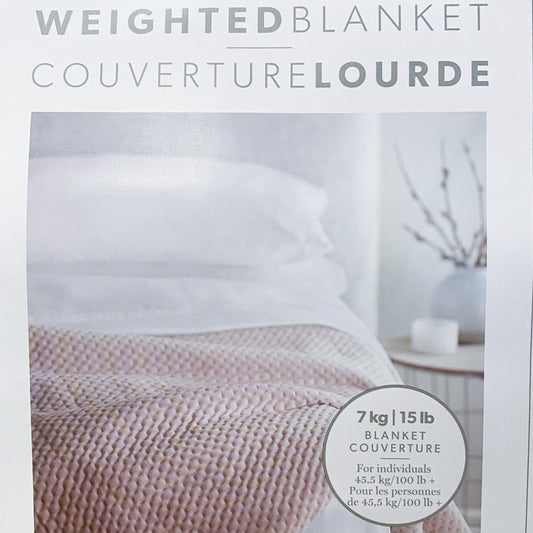 Pink Velour Weighted Blanket (15lbs)