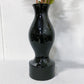 Black Satin Ceramic Vase with Flowers