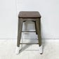 Rustic Metal Backless Barstools