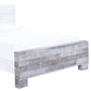 New Queen Head/Footboard Rustic Whitewash Bedframe and Mattress
