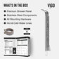 68-Inch 6-Jet Shower Wall Panel System with Fixed Rainhead Handheld Wand
