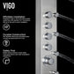 68-Inch 6-Jet Shower Wall Panel System with Fixed Rainhead Handheld Wand