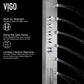 68-Inch 6-Jet Shower Wall Panel System with Fixed Rainhead Handheld Wand