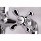 Victorian 3-Handle Deck-Mount Claw Foot Tub Faucet with Hand Shower in Chrome